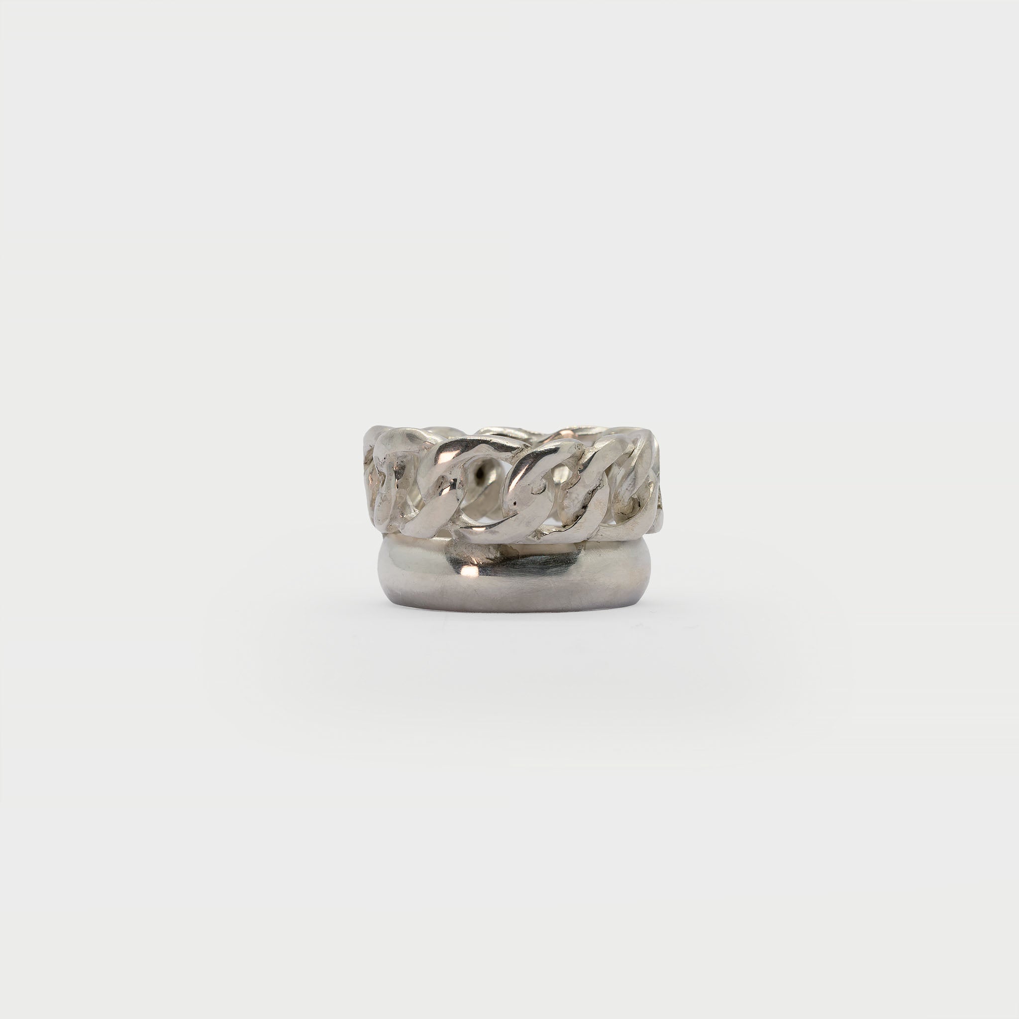 Found piece of chain and ring band.
