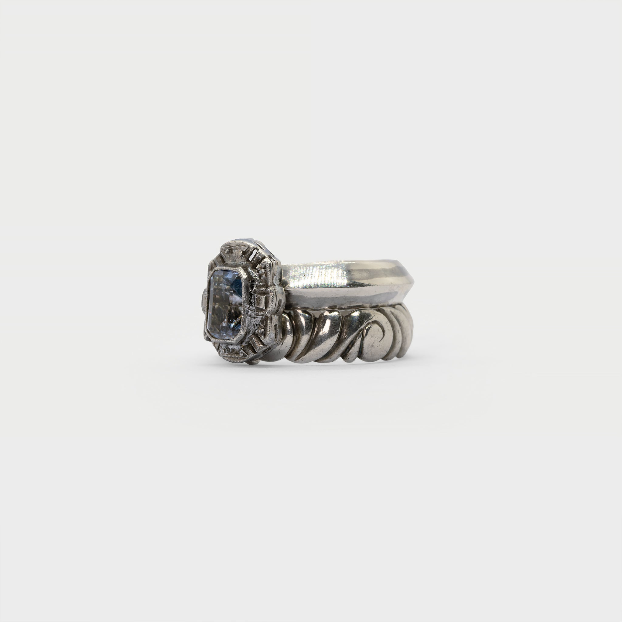 Two found rings and a single earring.