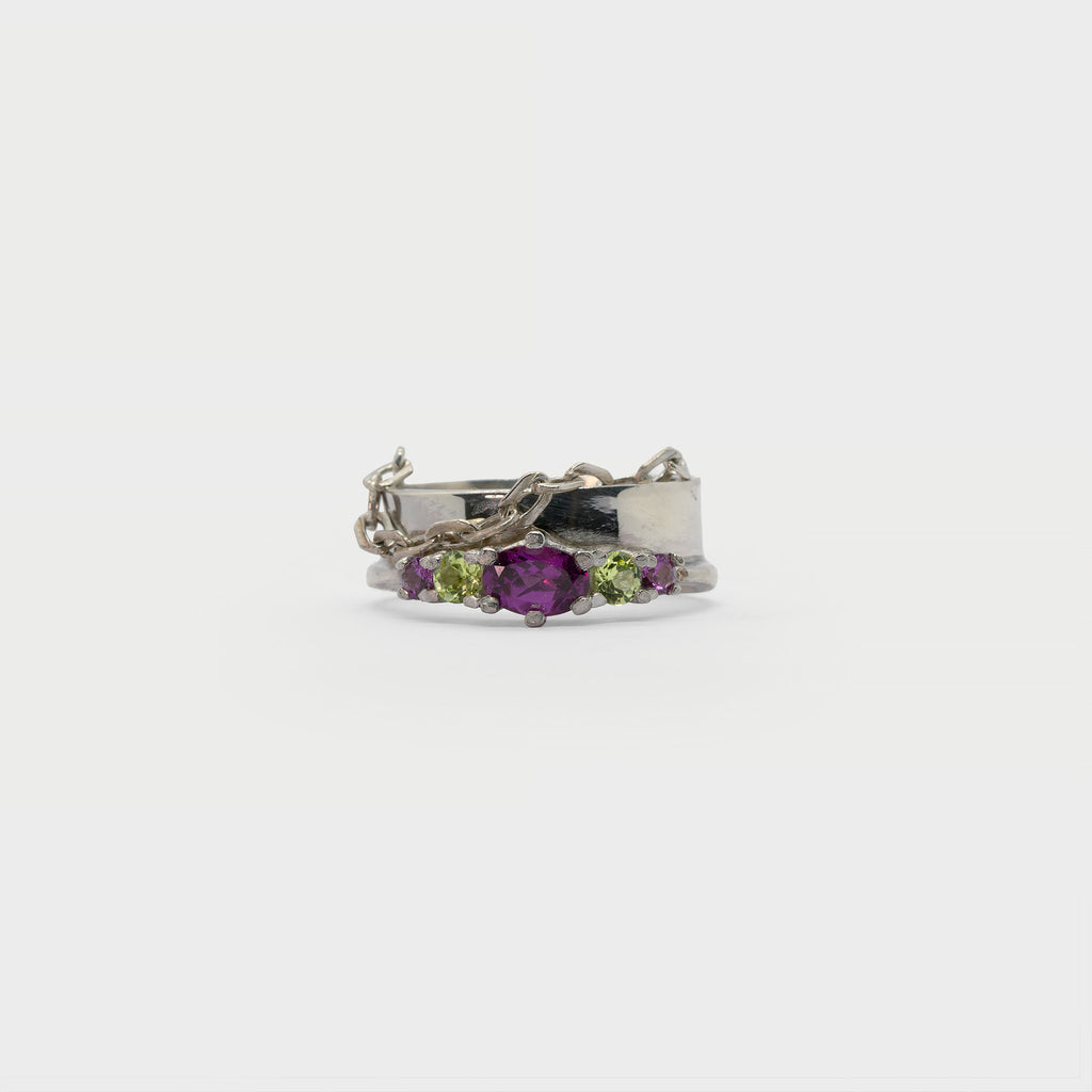 Two found rings and a piece of chain