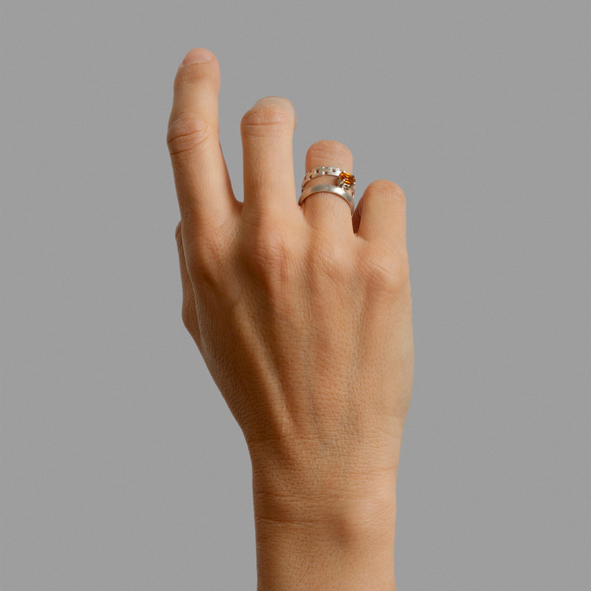 Two found rings and a prong setting
