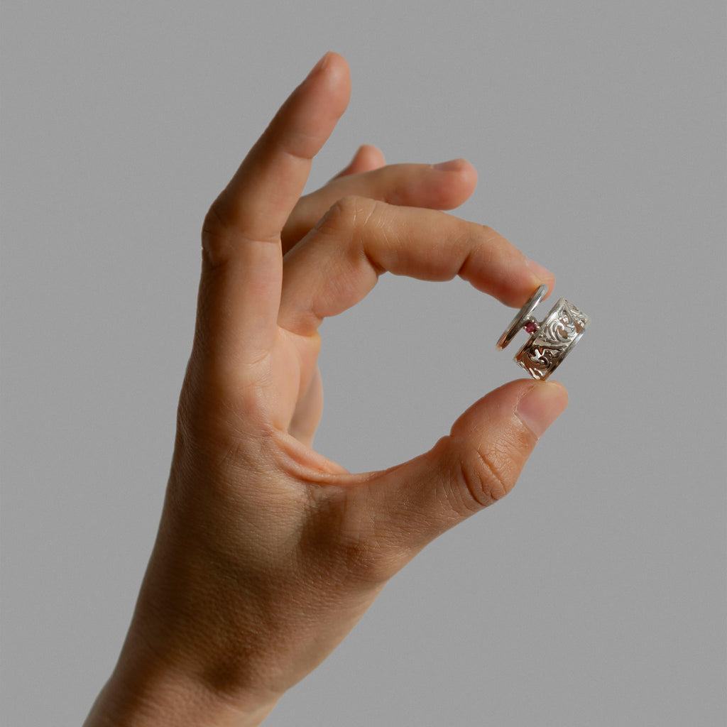 Two found rings and a prong setting