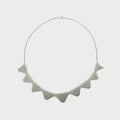 Sterling silver mesh necklace.