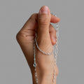 Necklace made of bracelets and 4 prong setting