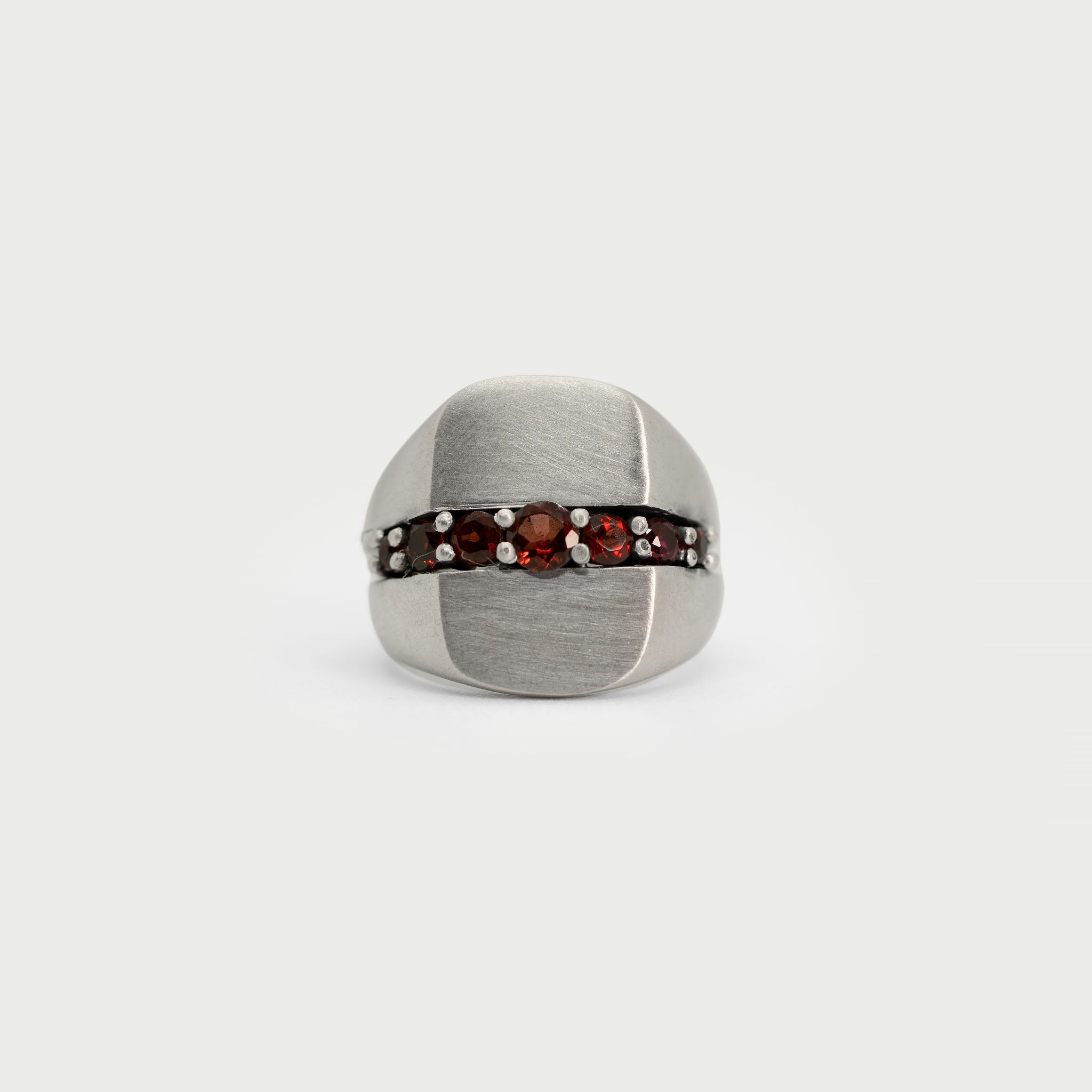 Signet ring and half eternity ring